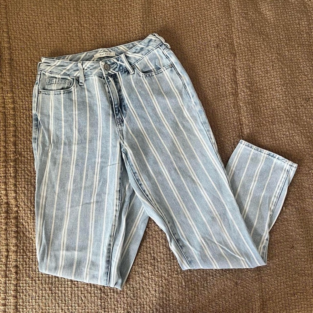 Striped Pacsun Mom Jeans